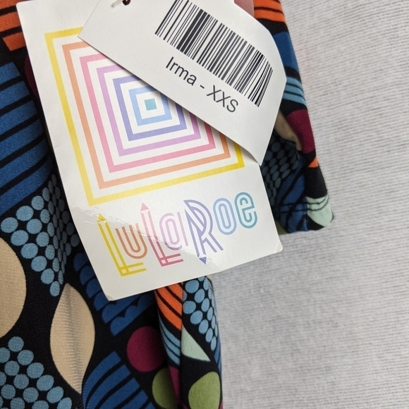 Lularoe Irma hi low tunic geometric print XXS oversized short Sleeve - Picture 4 of 4